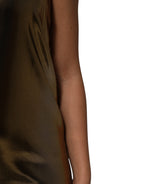 Dolce & Gabbana Metallic Gold Sleeveless A-line Mini Dress - Eljoys Fashion 