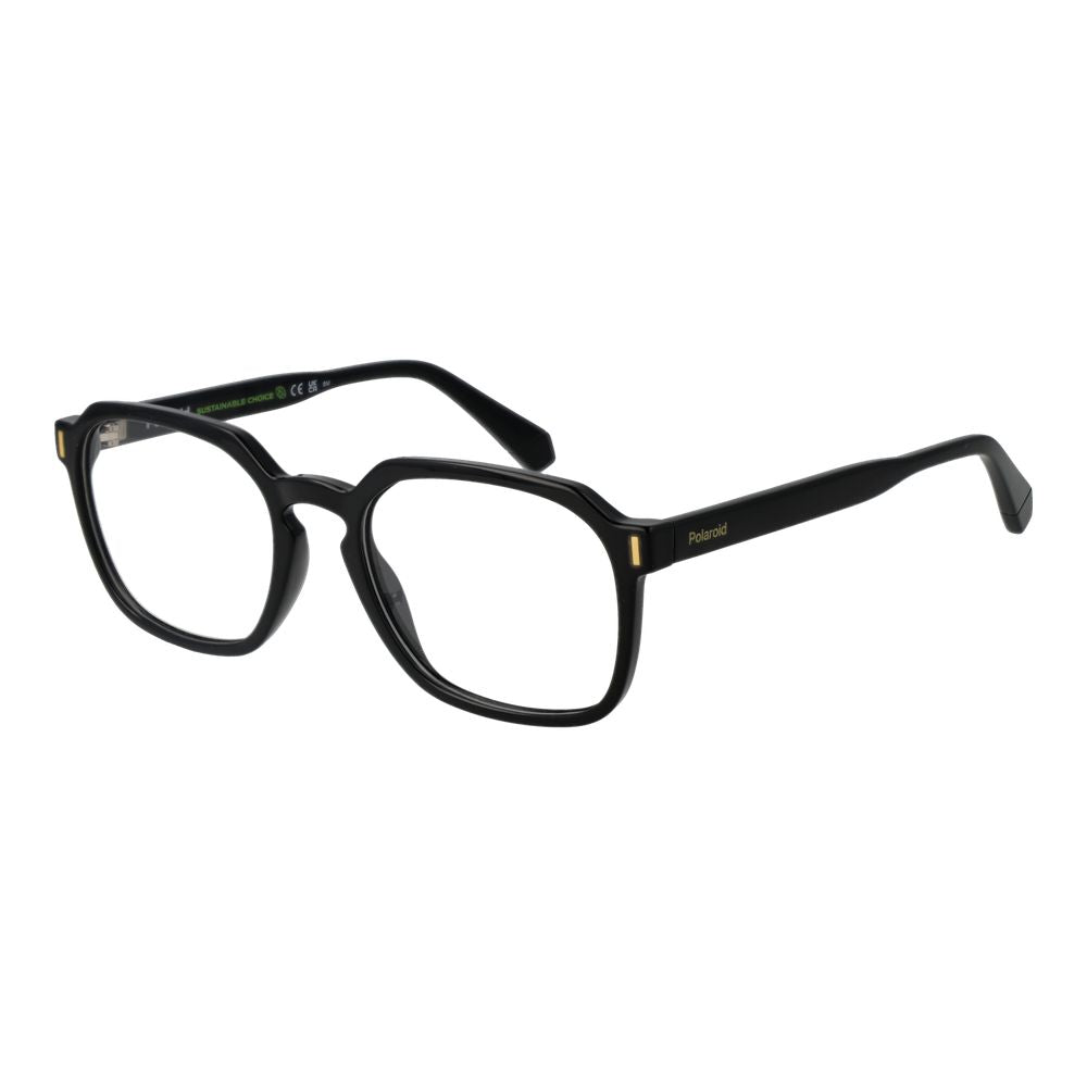 Polaroid black polyamide glasses frames with a sleek, lightweight design and modern style.