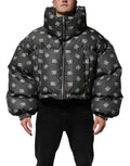 Dolce & Gabbana Black DG Monogram Full Zip Puffer Men Jacket - Eljoys Fashion 