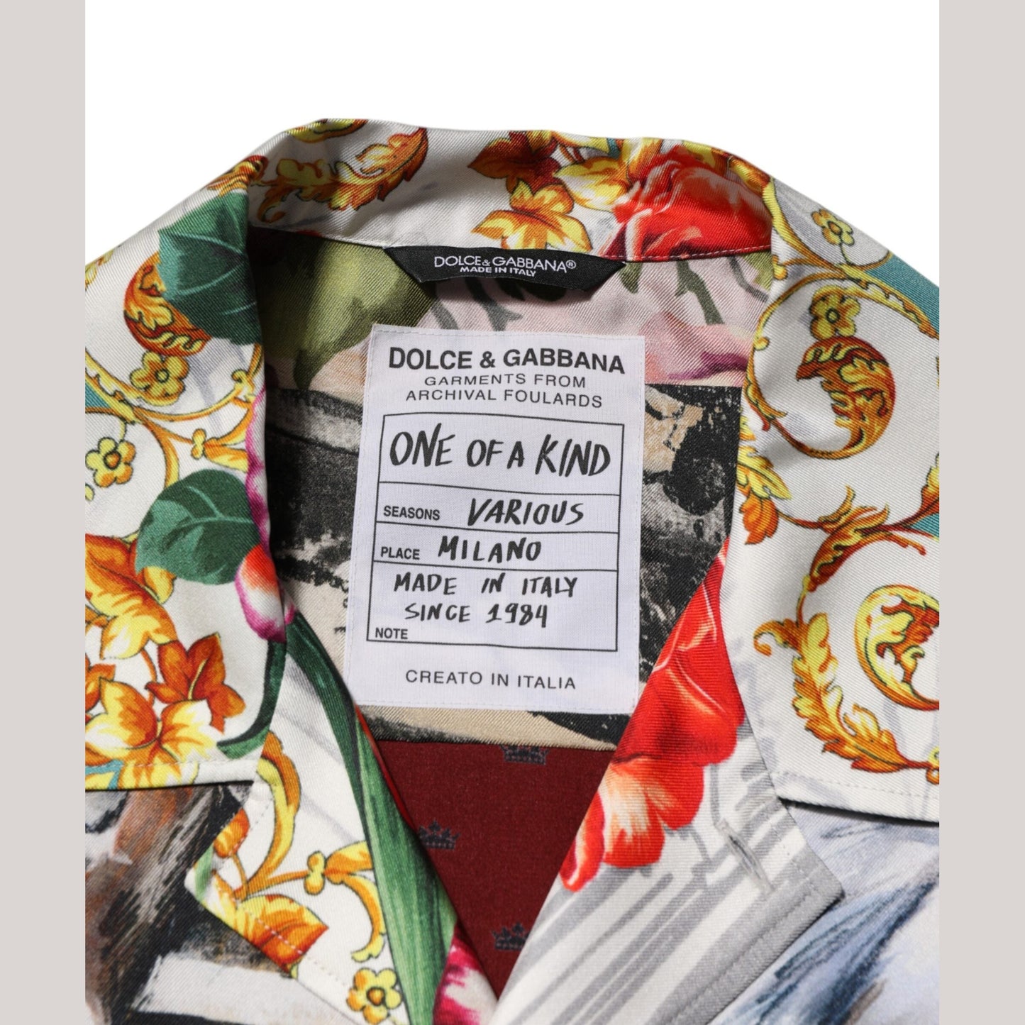 Dolce & Gabbana Multicolor Shell Print Hawaii Casual Shirt