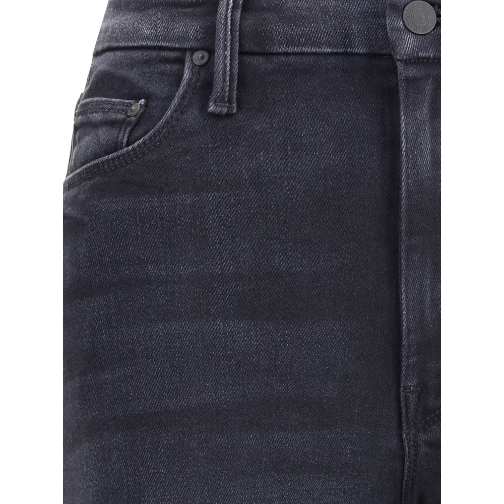 Mother Denim Black Cotton Jeans Denim Mother Denim