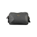 Black Twinset women's polyurethane camera bag with sleek design and adjustable strap, perfect for stylish carrying.