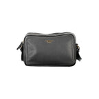 Black Twinset women's polyurethane camera bag with sleek design and adjustable strap, perfect for stylish carrying.