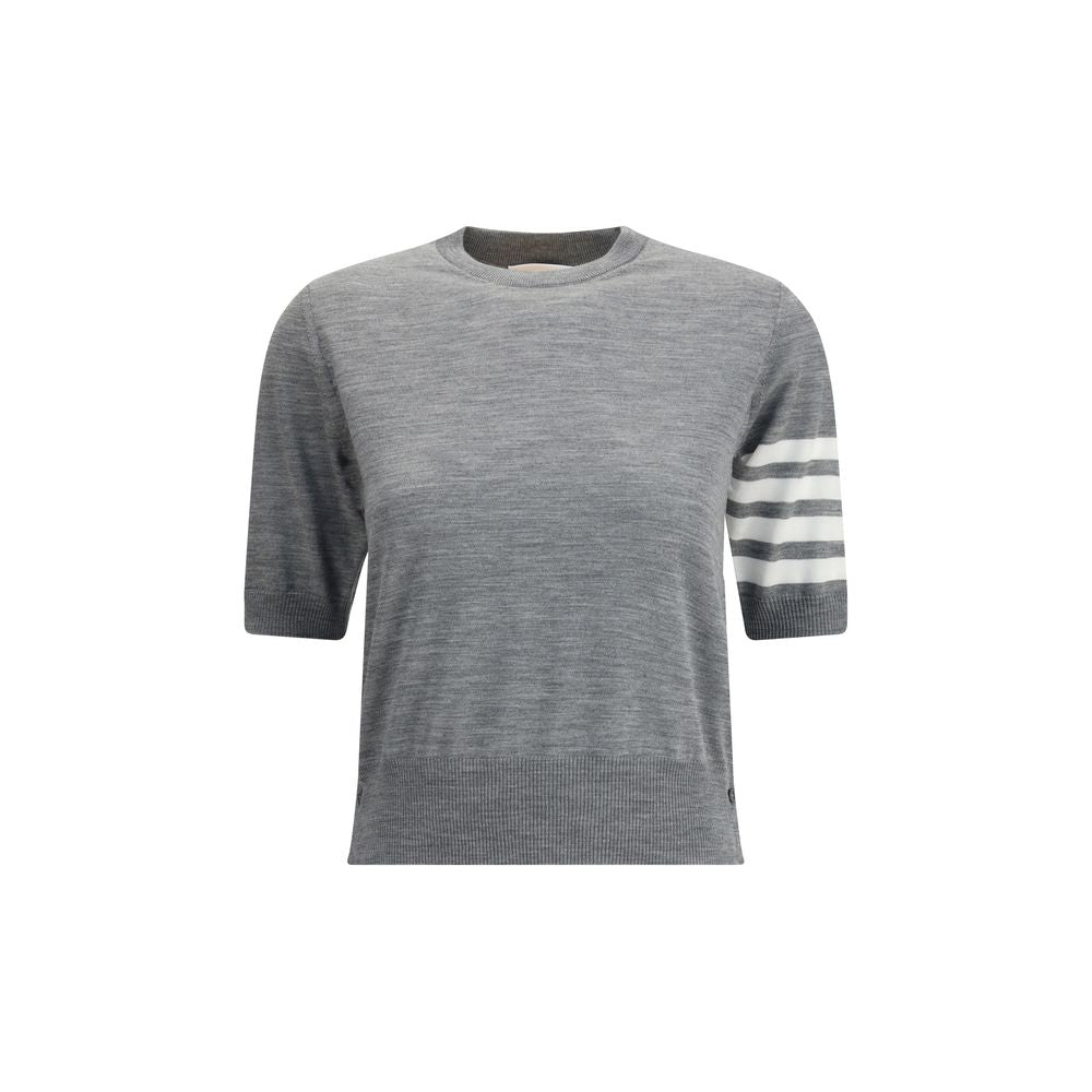 Thom Browne Gray Fleece Wool T-Shirt Thom Browne