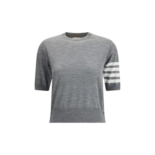 Thom Browne Gray Fleece Wool T-Shirt Thom Browne