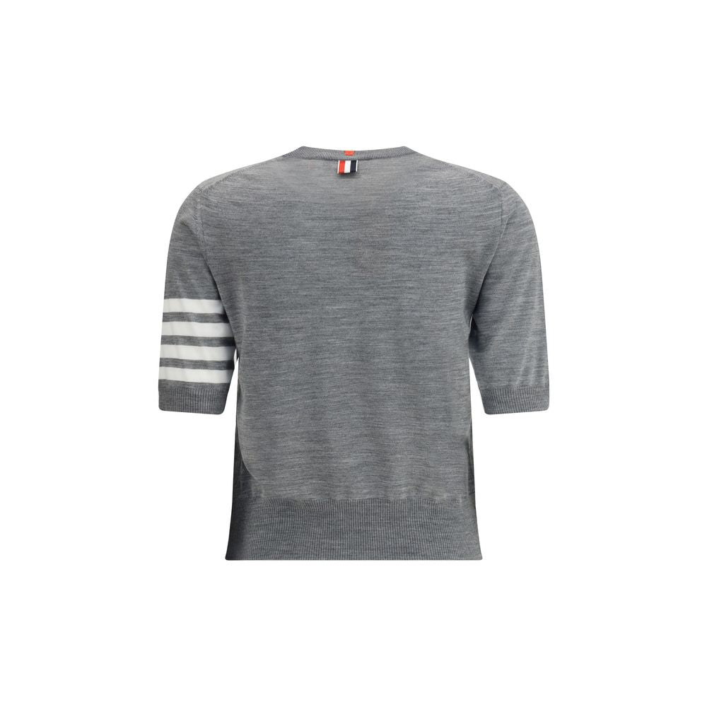 Thom Browne Gray Fleece Wool T-Shirt Thom Browne
