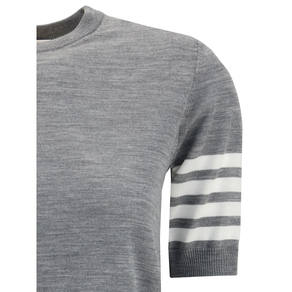 Thom Browne Gray Fleece Wool T-Shirt Thom Browne