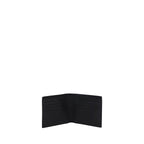 Saint Laurent Black Calf Leather Bos Taurus Wallet showing front with sleek design and Saint Laurent logo detail.