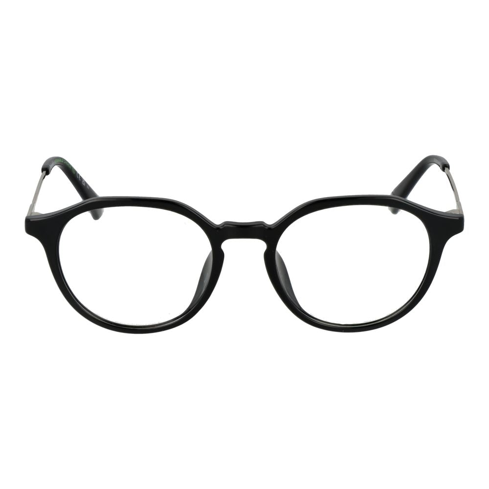 Polaroid black polyamide glasses frames with sleek, lightweight design and clear lenses for a modern, stylish look.
