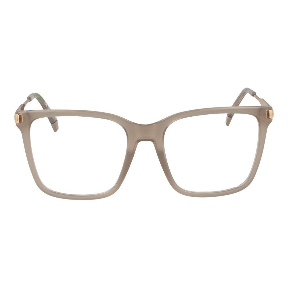 Polaroid beige polyamide glasses frames with clear lenses, lightweight and stylish for everyday wear.