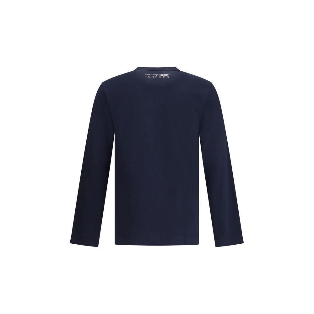 Comme Des Garçons Blue Cotton Long Sleeve T-Shirt Comme Des Garçons