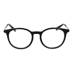 Polaroid black polyester glasses frames with clear lenses, stylish eyewear for everyday wear.