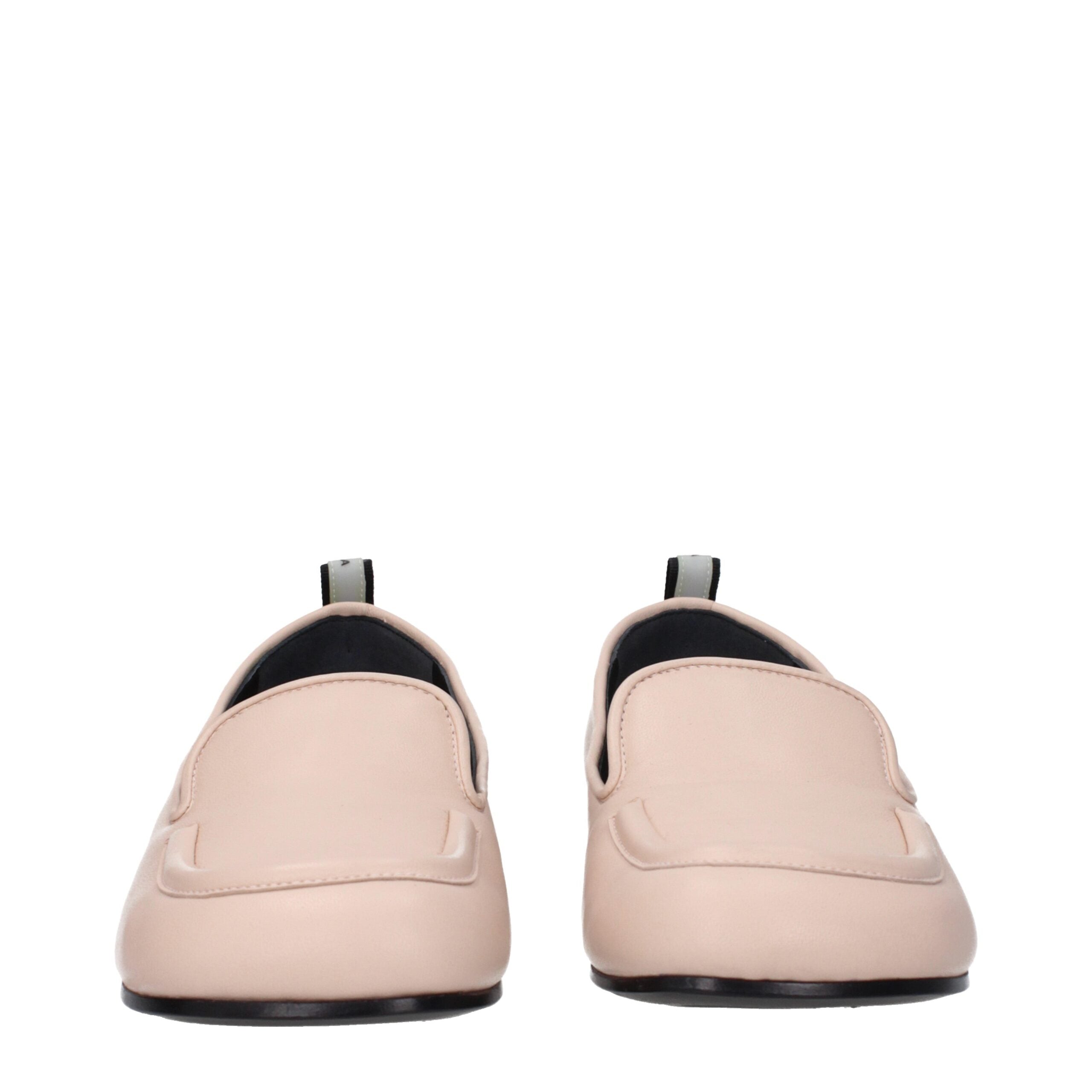 Premiata Pink Leather Slip-On Loafers Premiata