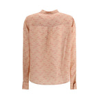 Kristina Ti Light Pink Silk Pattern Shirt