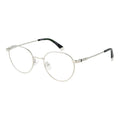 Polaroid silver metal eyeglasses frames with clear lenses, stylish and lightweight for everyday wear