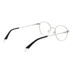 Polaroid silver metal glasses frames with clear lenses, stylish and lightweight eyewear for everyday wear.
