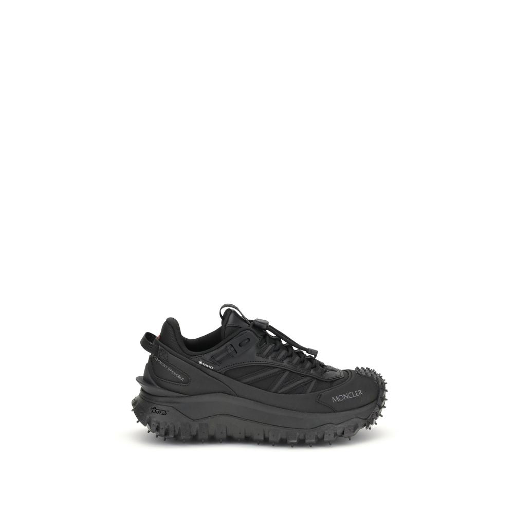 Moncler Black Calf Leather Bos Taurus Athletic Sneakers Moncler