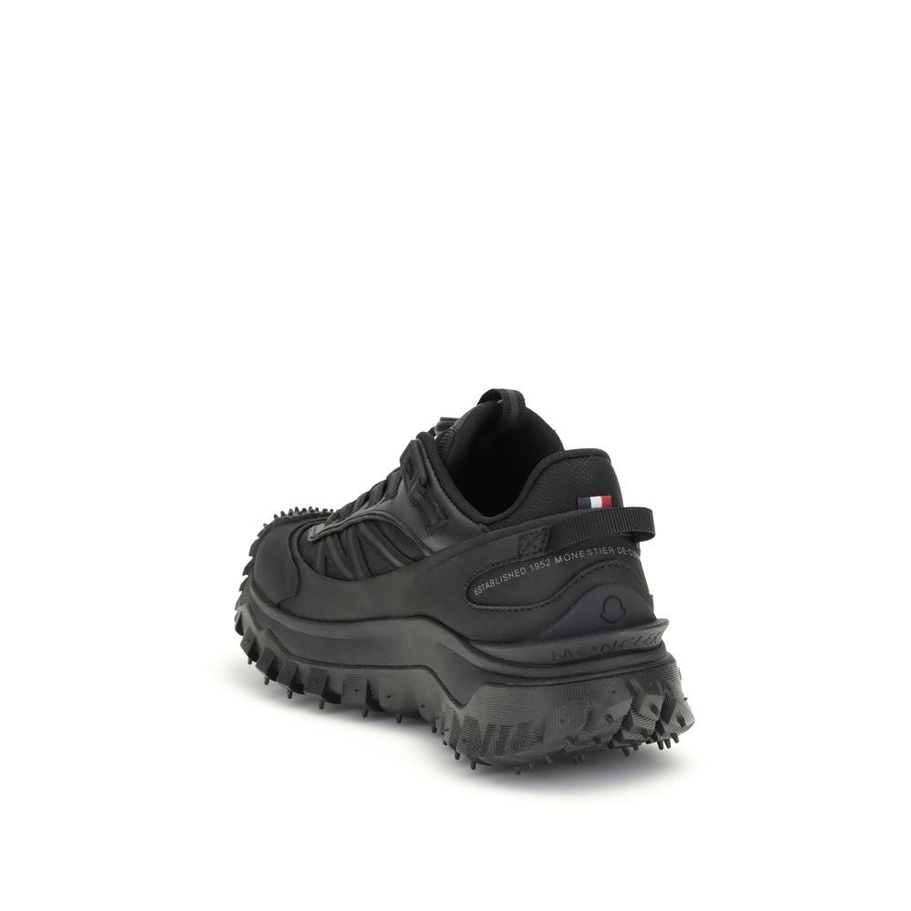 Moncler Black Calf Leather Bos Taurus Athletic Sneakers Moncler