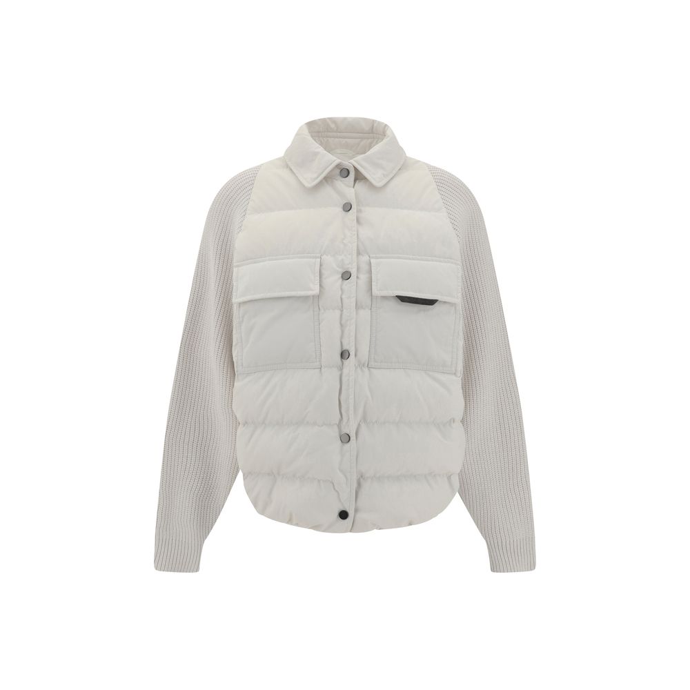 Brunello Cucinelli White Polyamide Coat