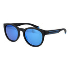 Polaroid black polycarbonate sunglasses with sleek frames and dark tinted lenses, designed for UV protection and stylish wear.