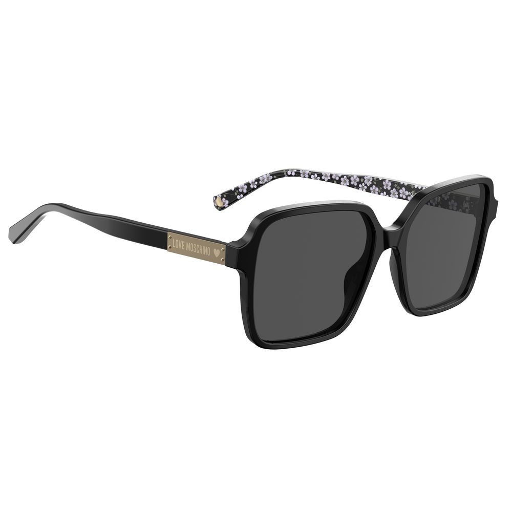 Love Moschino Black Acetate Sunglasses Love Moschino