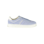 Tommy Hilfiger Azzurro women's sneaker made of blue polyurethane with white accents and a sporty design.