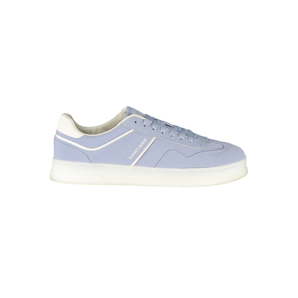 Tommy Hilfiger Azzurro women's sneaker made of blue polyurethane with white accents and a sporty design.