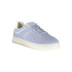 Tommy Hilfiger Azzurro women’s sneaker with blue polyurethane upper and white sole, casual athletic footwear.