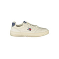 Tommy Hilfiger Bianco polyurethane men's sneaker with white design and sporty laces, casual footwear for everyday wear.
