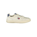 Tommy Hilfiger Bianco polyurethane men's sneaker with white design and sporty laces, casual footwear for everyday wear.