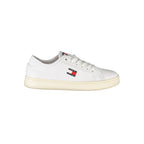 Tommy Hilfiger Bianco women's polyurethane sneakers with white upper and casual sporty design.