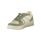 Tommy Hilfiger white polyester men's sneaker with lace-up design and sporty style.