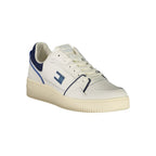 Tommy Hilfiger Bianco men's polyurethane sneaker with white design and sporty style, featuring laces and casual sneaker silhouette.