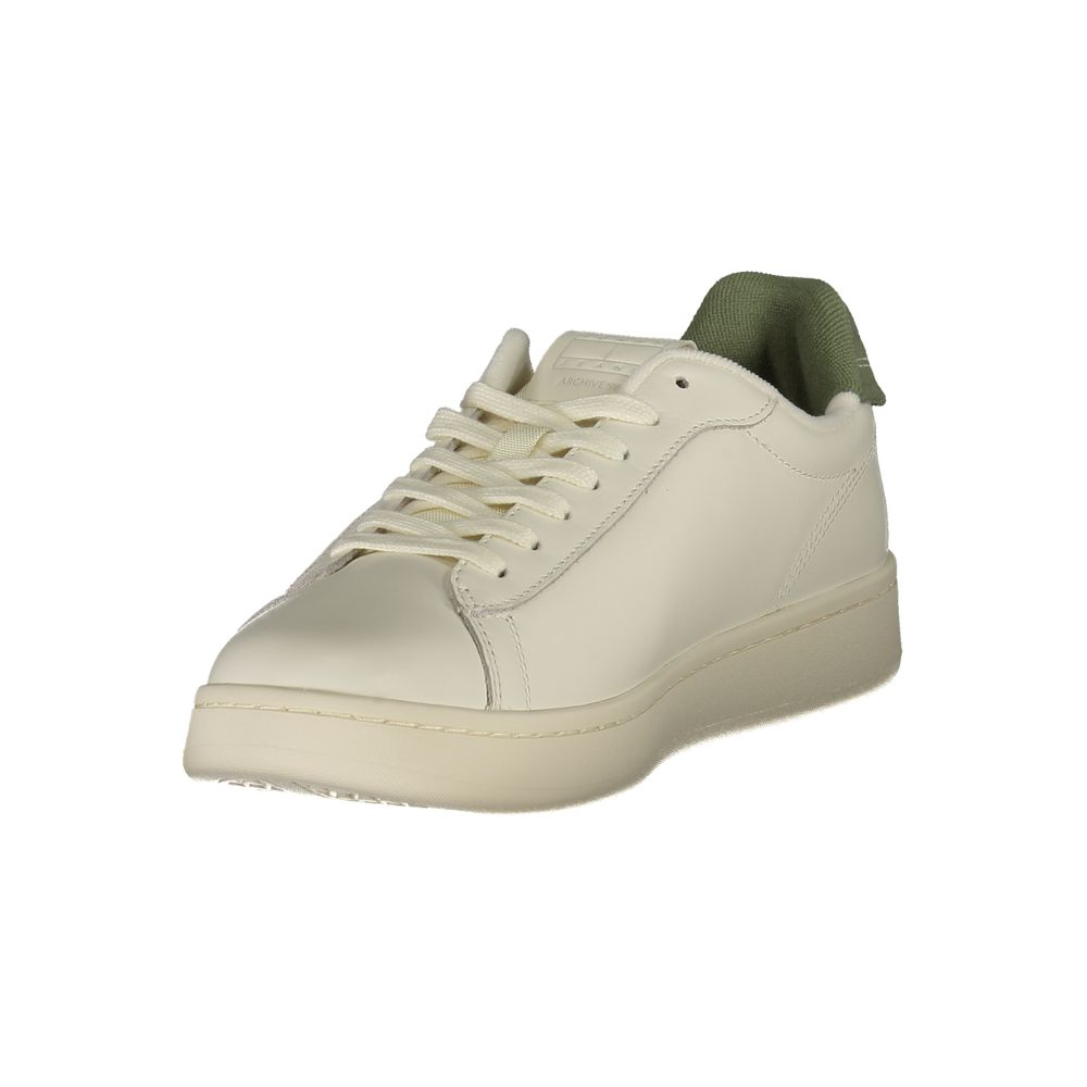 Tommy Hilfiger Bianco polyurethane men's sneaker with white design and casual style, featuring brand logo accents.