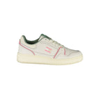 Tommy Hilfiger Bianco Donna sneaker with white polyurethane upper, casual lace-up design, and rubber sole.