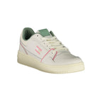 Tommy Hilfiger Bianco Donna sneaker with white polyurethane material, stylish casual footwear for women.