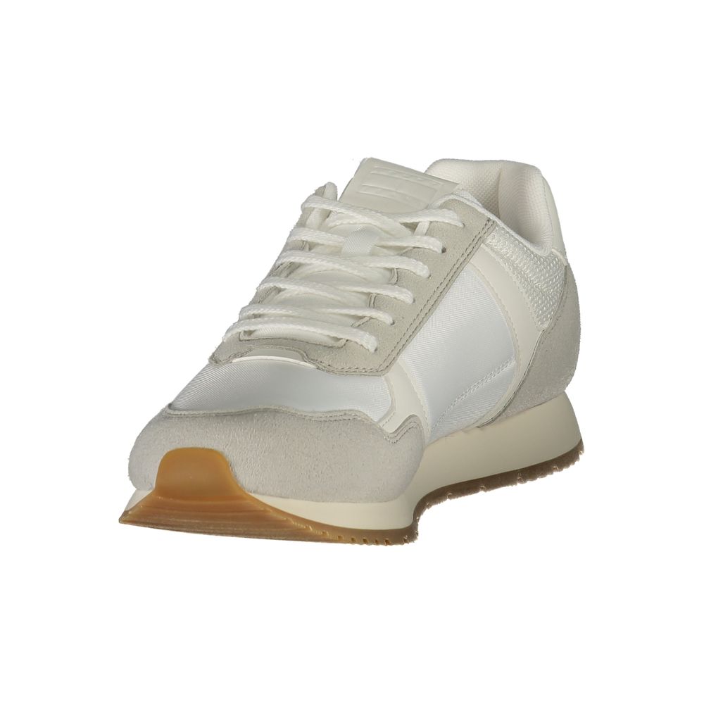 Tommy Hilfiger Bianco men's polyurethane sneaker with white design and casual athletic style.