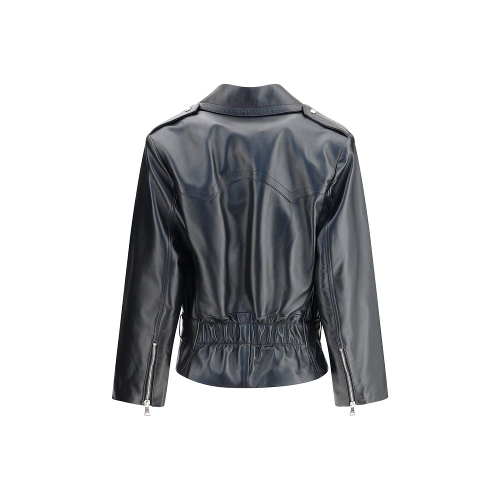 Alessandra Rich Leather Biker Jacket Alessandra Rich
