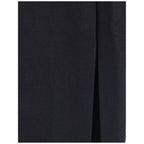 Alessandra Rich Black Fleece Wool Long Skirt