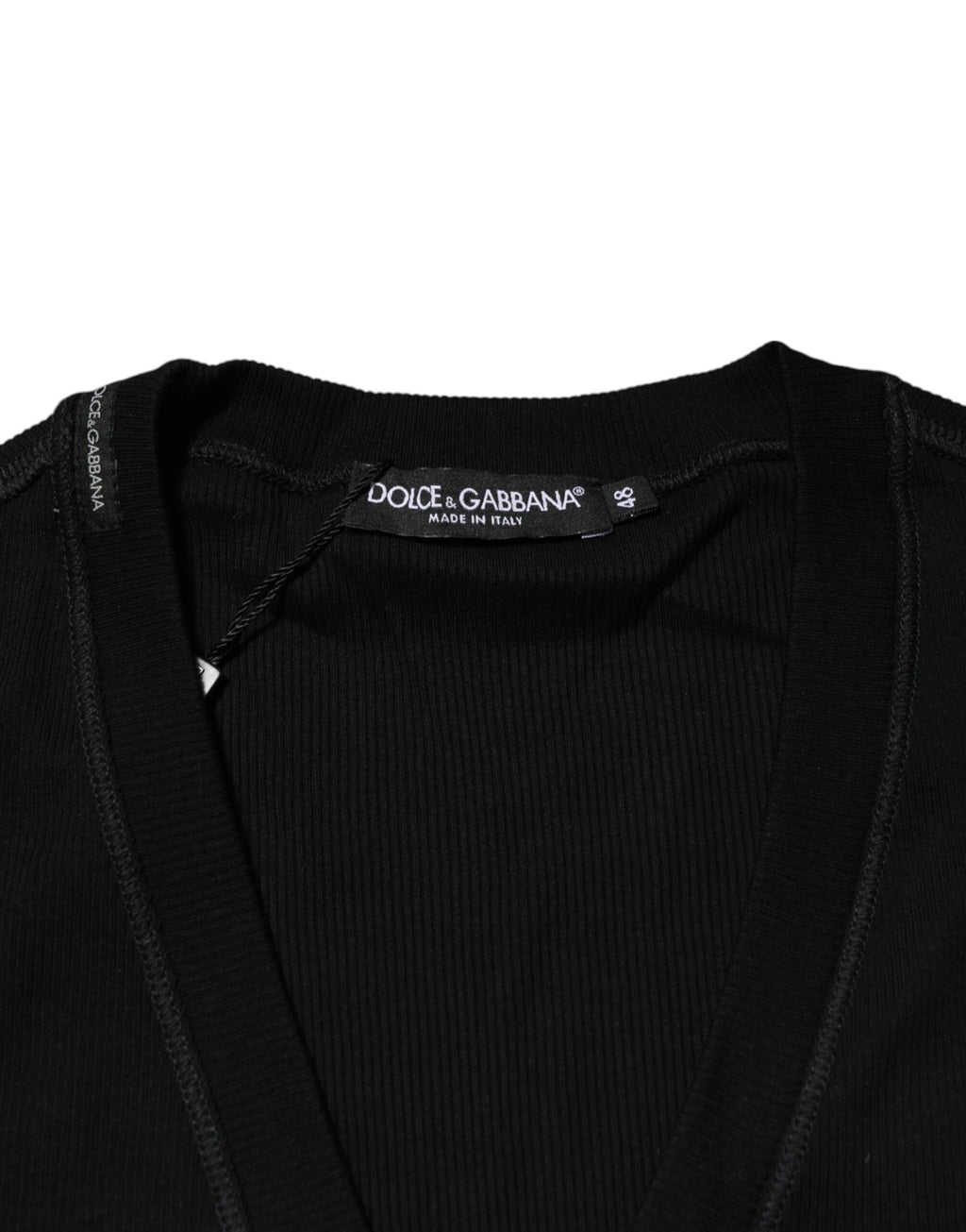 Dolce & Gabbana Black Cotton Button Up Men Cardigan Sweater - Eljoys Fashion 