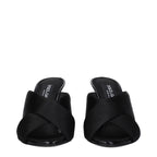 Dolce & Gabbana Black Satin Stiletto Heel Sandals Dolce & Gabbana