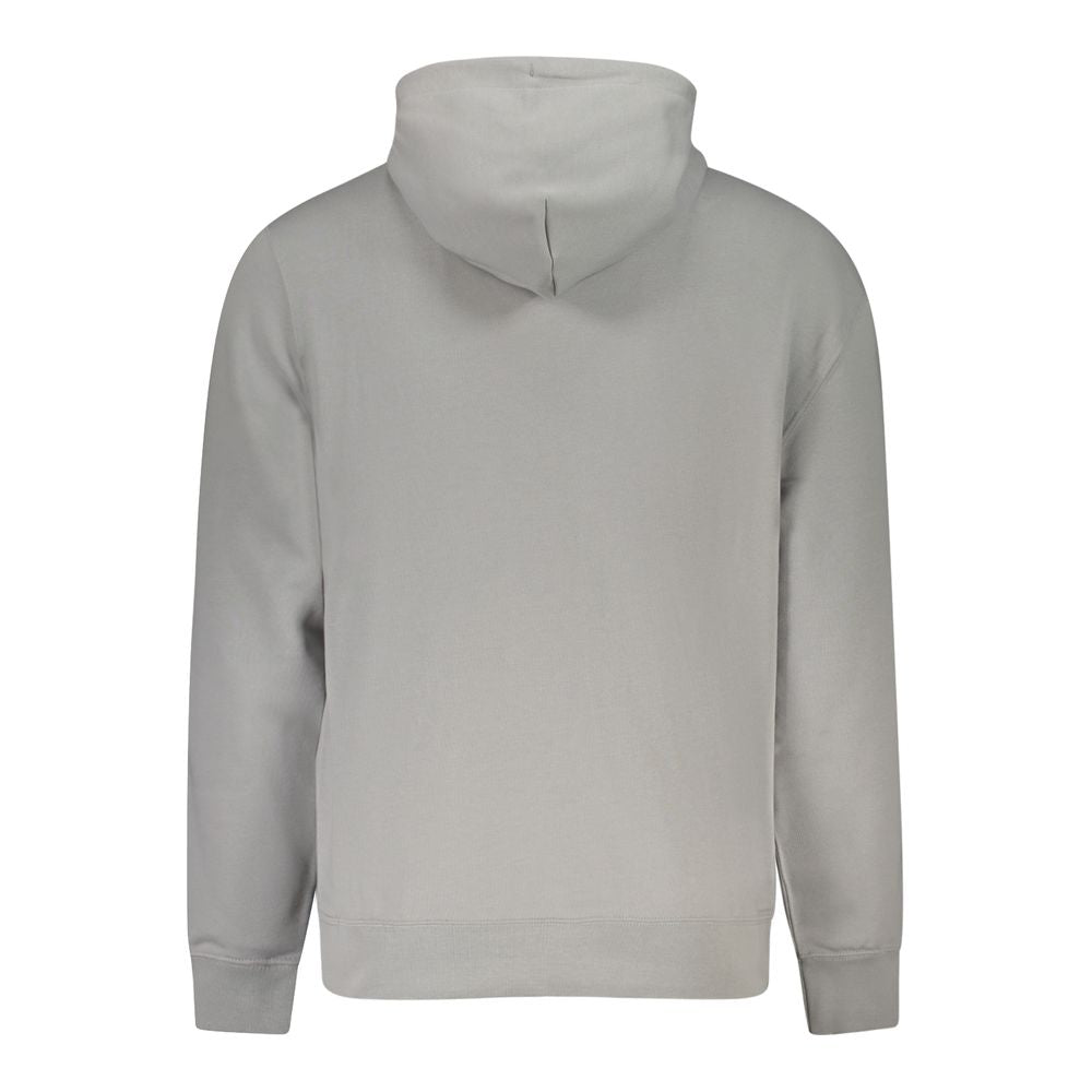 Calvin Klein Grigio cotton men's sweatshirt with a crew neck and long sleeves, featuring the brand logo on the chest.