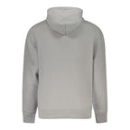 Calvin Klein Grigio cotton men's sweatshirt with a crew neck and long sleeves, featuring the brand logo on the chest.