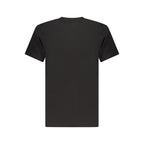 Tommy Hilfiger Nero cotton men's T-shirt with crew neck and short sleeves, in black, displayed flat.