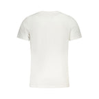 White cotton men's T-shirt by Tommy Hilfiger, featuring a classic fit and subtle logo detail on the chest.