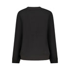 Black cotton women's sweatshirt by Tommy Hilfiger with a classic fit and subtle logo detail visible in the image.
