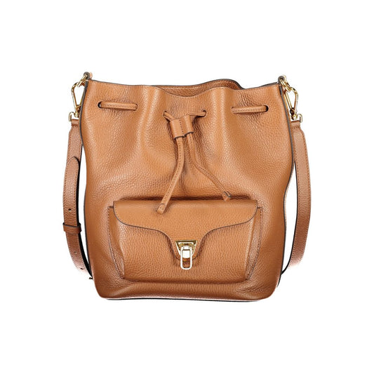 Coccinelle Marrone Leather Women Bucket Bag Coccinelle