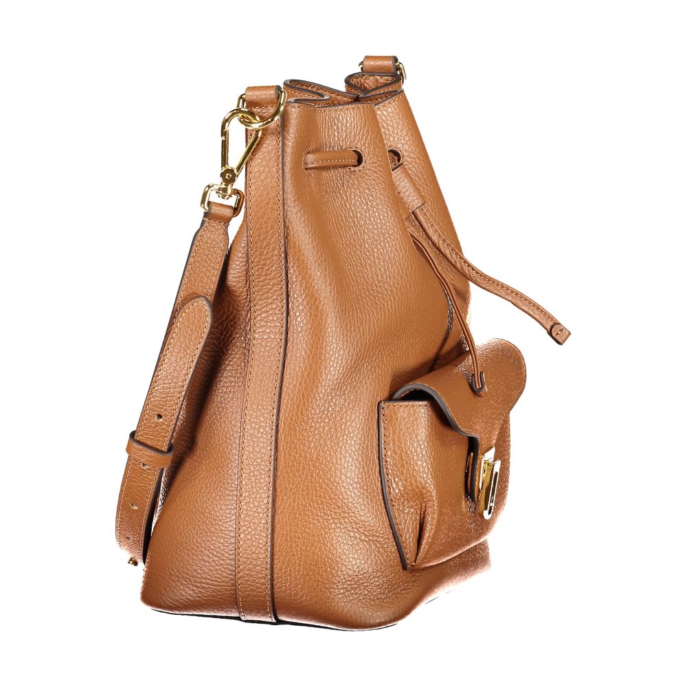 Coccinelle Marrone Leather Women Bucket Bag Coccinelle