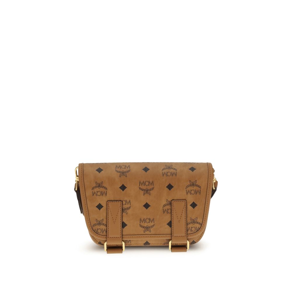 MCM Brown Fabric Shoulder Bag MCM