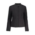 Guess Jeans Black Polyurethane Women's Jacket Guess Jeans